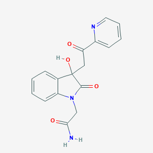 2-{3-hydroxy-2-oxo-3-[2-oxo-2-(pyridin-2-yl)ethyl]-2,3-dihydro-1H-indol-1-yl}acetamide