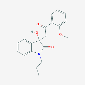 molecular formula C20H21NO4 B214477 3-hydroxy-3-[2-(2-methoxyphenyl)-2-oxoethyl]-1-propyl-1,3-dihydro-2H-indol-2-one 