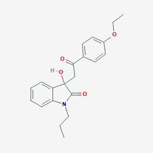 molecular formula C21H23NO4 B214478 3-[2-(4-ethoxyphenyl)-2-oxoethyl]-3-hydroxy-1-propyl-1,3-dihydro-2H-indol-2-one 