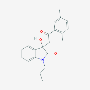 molecular formula C21H23NO3 B214479 3-[2-(2,5-dimethylphenyl)-2-oxoethyl]-3-hydroxy-1-propyl-1,3-dihydro-2H-indol-2-one 