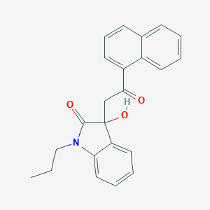 molecular formula C23H21NO3 B214481 3-hydroxy-3-[2-(naphthalen-1-yl)-2-oxoethyl]-1-propyl-1,3-dihydro-2H-indol-2-one 