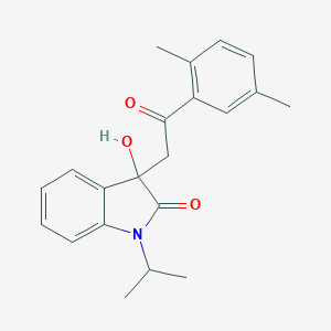 molecular formula C21H23NO3 B214488 3-[2-(2,5-dimethylphenyl)-2-oxoethyl]-3-hydroxy-1-(propan-2-yl)-1,3-dihydro-2H-indol-2-one 