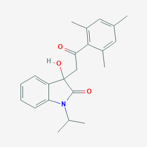 molecular formula C22H25NO3 B214489 3-hydroxy-3-[2-oxo-2-(2,4,6-trimethylphenyl)ethyl]-1-(propan-2-yl)-1,3-dihydro-2H-indol-2-one 