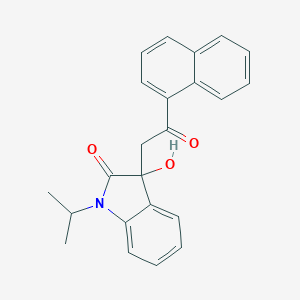 molecular formula C23H21NO3 B214490 3-hydroxy-3-[2-(naphthalen-1-yl)-2-oxoethyl]-1-(propan-2-yl)-1,3-dihydro-2H-indol-2-one 