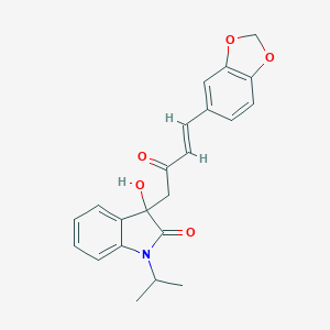 molecular formula C22H21NO5 B214492 3-[(3E)-4-(1,3-benzodioxol-5-yl)-2-oxobut-3-en-1-yl]-3-hydroxy-1-(propan-2-yl)-1,3-dihydro-2H-indol-2-one 