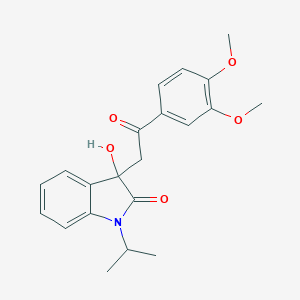 molecular formula C21H23NO5 B214496 3-[2-(3,4-dimethoxyphenyl)-2-oxoethyl]-3-hydroxy-1-isopropyl-1,3-dihydro-2H-indol-2-one 