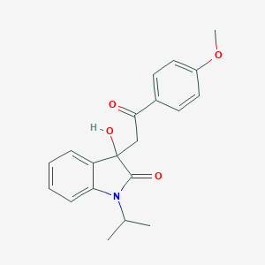 molecular formula C20H21NO4 B214497 3-hydroxy-1-isopropyl-3-[2-(4-methoxyphenyl)-2-oxoethyl]-1,3-dihydro-2H-indol-2-one 