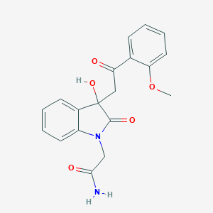 2-{3-hydroxy-3-[2-(2-methoxyphenyl)-2-oxoethyl]-2-oxo-2,3-dihydro-1H-indol-1-yl}acetamide