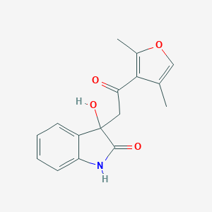 molecular formula C16H15NO4 B214506 3-[2-(2,4-dimethylfuran-3-yl)-2-oxoethyl]-3-hydroxy-1,3-dihydro-2H-indol-2-one 