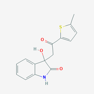 molecular formula C15H13NO3S B214507 3-hydroxy-3-[2-(5-methyl-2-thienyl)-2-oxoethyl]-1,3-dihydro-2H-indol-2-one 