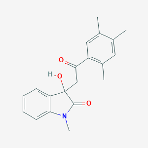 3-hydroxy-1-methyl-3-[2-oxo-2-(2,4,5-trimethylphenyl)ethyl]-1,3-dihydro-2H-indol-2-one