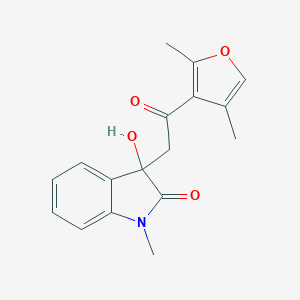 molecular formula C17H17NO4 B214510 3-[2-(2,4-dimethylfuran-3-yl)-2-oxoethyl]-3-hydroxy-1-methyl-1,3-dihydro-2H-indol-2-one 