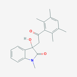 molecular formula C21H23NO3 B214511 3-hydroxy-1-methyl-3-[2-oxo-2-(2,3,5,6-tetramethylphenyl)ethyl]-1,3-dihydro-2H-indol-2-one 