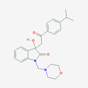 molecular formula C24H28N2O4 B214515 3-hydroxy-1-(morpholin-4-ylmethyl)-3-{2-oxo-2-[4-(propan-2-yl)phenyl]ethyl}-1,3-dihydro-2H-indol-2-one 