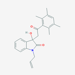 molecular formula C23H25NO3 B214522 3-hydroxy-3-[2-oxo-2-(2,3,5,6-tetramethylphenyl)ethyl]-1-(prop-2-en-1-yl)-1,3-dihydro-2H-indol-2-one 