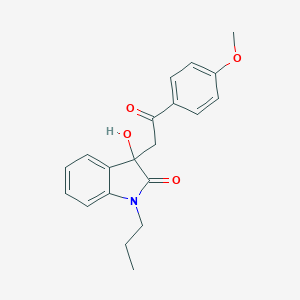 molecular formula C20H21NO4 B214529 3-hydroxy-3-[2-(4-methoxyphenyl)-2-oxoethyl]-1-propyl-1,3-dihydro-2H-indol-2-one 