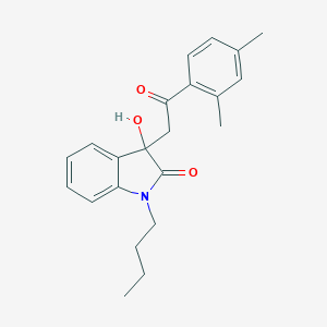 molecular formula C22H25NO3 B214535 1-butyl-3-[2-(2,4-dimethylphenyl)-2-oxoethyl]-3-hydroxy-1,3-dihydro-2H-indol-2-one 