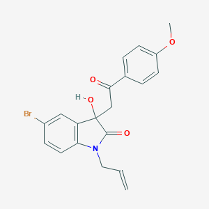molecular formula C20H18BrNO4 B214541 1-allyl-5-bromo-3-hydroxy-3-[2-(4-methoxyphenyl)-2-oxoethyl]-1,3-dihydro-2H-indol-2-one 
