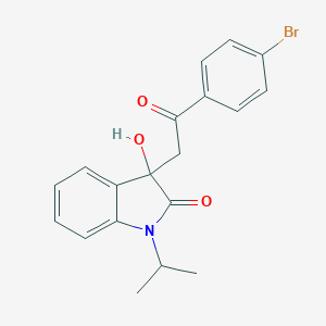 molecular formula C19H18BrNO3 B214545 3-[2-(4-bromophenyl)-2-oxoethyl]-3-hydroxy-1-(propan-2-yl)-1,3-dihydro-2H-indol-2-one 