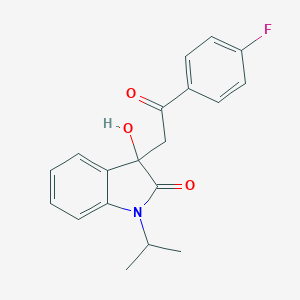 molecular formula C19H18FNO3 B214547 3-[2-(4-fluorophenyl)-2-oxoethyl]-3-hydroxy-1-isopropyl-1,3-dihydro-2H-indol-2-one 