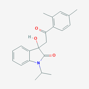 molecular formula C21H23NO3 B214548 3-[2-(2,4-dimethylphenyl)-2-oxoethyl]-3-hydroxy-1-(propan-2-yl)-1,3-dihydro-2H-indol-2-one 