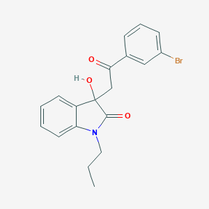 molecular formula C19H18BrNO3 B214559 3-[2-(3-bromophenyl)-2-oxoethyl]-3-hydroxy-1-propyl-1,3-dihydro-2H-indol-2-one 