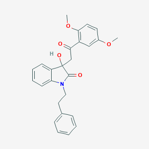 molecular formula C26H25NO5 B214562 3-[2-(2,5-dimethoxyphenyl)-2-oxoethyl]-3-hydroxy-1-(2-phenylethyl)-1,3-dihydro-2H-indol-2-one 