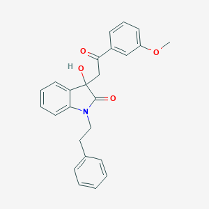 molecular formula C25H23NO4 B214563 3-hydroxy-3-[2-(3-methoxyphenyl)-2-oxoethyl]-1-(2-phenylethyl)-1,3-dihydro-2H-indol-2-one 