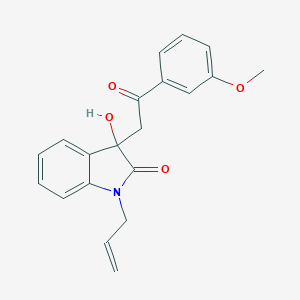 molecular formula C20H19NO4 B214564 3-hydroxy-3-[2-(3-methoxyphenyl)-2-oxoethyl]-1-(prop-2-en-1-yl)-1,3-dihydro-2H-indol-2-one 