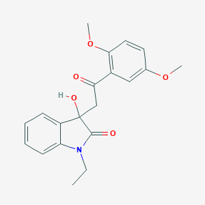 molecular formula C20H21NO5 B214565 3-[2-(2,5-dimethoxyphenyl)-2-oxoethyl]-1-ethyl-3-hydroxy-1,3-dihydro-2H-indol-2-one 