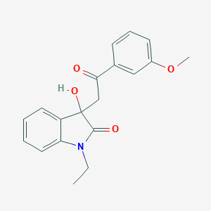 molecular formula C19H19NO4 B214566 1-ethyl-3-hydroxy-3-[2-(3-methoxyphenyl)-2-oxoethyl]-1,3-dihydro-2H-indol-2-one 