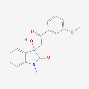 molecular formula C18H17NO4 B214571 3-hydroxy-3-[2-(3-methoxyphenyl)-2-oxoethyl]-1-methyl-1,3-dihydro-2H-indol-2-one 