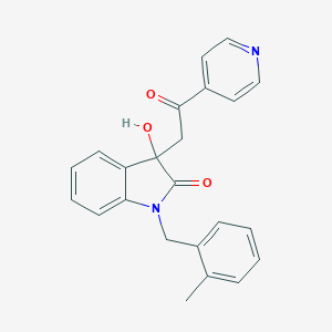 molecular formula C23H20N2O3 B214574 3-hydroxy-1-(2-methylbenzyl)-3-[2-oxo-2-(pyridin-4-yl)ethyl]-1,3-dihydro-2H-indol-2-one 
