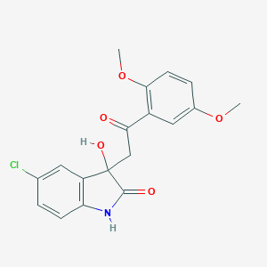 molecular formula C18H16ClNO5 B214579 5-chloro-3-[2-(2,5-dimethoxyphenyl)-2-oxoethyl]-3-hydroxy-1,3-dihydro-2H-indol-2-one 