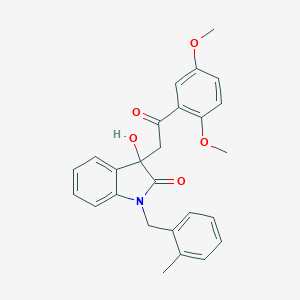 molecular formula C26H25NO5 B214583 3-[2-(2,5-dimethoxyphenyl)-2-oxoethyl]-3-hydroxy-1-(2-methylbenzyl)-1,3-dihydro-2H-indol-2-one 
