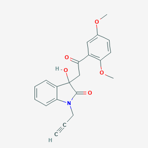 molecular formula C21H19NO5 B214587 3-[2-(2,5-dimethoxyphenyl)-2-oxoethyl]-3-hydroxy-1-(2-propyn-1-yl)-1,3-dihydro-2H-indol-2-one 