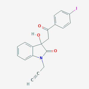 molecular formula C19H14INO3 B214588 3-hydroxy-3-[2-(4-iodophenyl)-2-oxoethyl]-1-(prop-2-yn-1-yl)-1,3-dihydro-2H-indol-2-one 