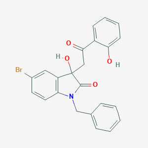 molecular formula C23H18BrNO4 B214589 1-benzyl-5-bromo-3-hydroxy-3-[2-(2-hydroxyphenyl)-2-oxoethyl]-1,3-dihydro-2H-indol-2-one 