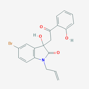 molecular formula C19H16BrNO4 B214591 1-allyl-5-bromo-3-hydroxy-3-[2-(2-hydroxyphenyl)-2-oxoethyl]-1,3-dihydro-2H-indol-2-one 