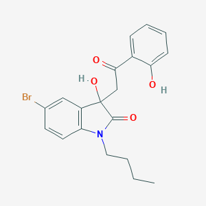 molecular formula C20H20BrNO4 B214594 5-bromo-1-butyl-3-hydroxy-3-[2-(2-hydroxyphenyl)-2-oxoethyl]-1,3-dihydro-2H-indol-2-one 