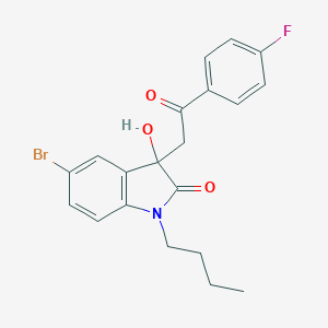 molecular formula C20H19BrFNO3 B214595 5-bromo-1-butyl-3-[2-(4-fluorophenyl)-2-oxoethyl]-3-hydroxy-1,3-dihydro-2H-indol-2-one 