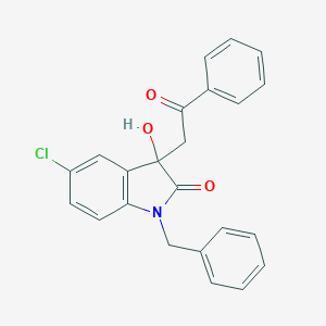 molecular formula C23H18ClNO3 B214597 1-benzyl-5-chloro-3-hydroxy-3-(2-oxo-2-phenylethyl)-1,3-dihydro-2H-indol-2-one 