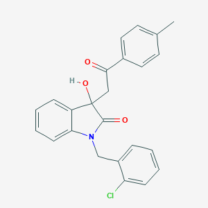 molecular formula C24H20ClNO3 B214598 1-(2-chlorobenzyl)-3-hydroxy-3-[2-(4-methylphenyl)-2-oxoethyl]-1,3-dihydro-2H-indol-2-one 