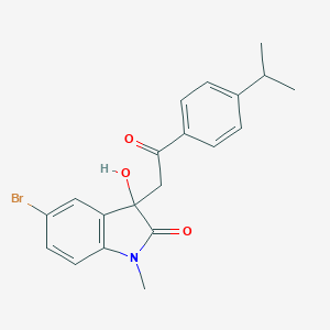 molecular formula C20H20BrNO3 B214601 5-bromo-3-hydroxy-3-[2-(4-isopropylphenyl)-2-oxoethyl]-1-methyl-1,3-dihydro-2H-indol-2-one 