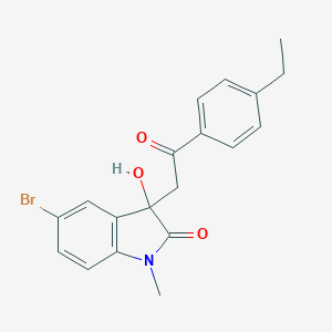 molecular formula C19H18BrNO3 B214602 5-bromo-3-[2-(4-ethylphenyl)-2-oxoethyl]-3-hydroxy-1-methyl-1,3-dihydro-2H-indol-2-one 