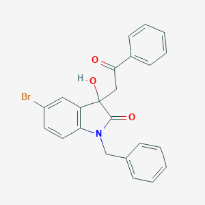 molecular formula C23H18BrNO3 B214603 1-benzyl-5-bromo-3-hydroxy-3-(2-oxo-2-phenylethyl)-1,3-dihydro-2H-indol-2-one 