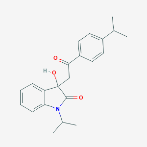 molecular formula C22H25NO3 B214611 3-hydroxy-3-{2-oxo-2-[4-(propan-2-yl)phenyl]ethyl}-1-(propan-2-yl)-1,3-dihydro-2H-indol-2-one 