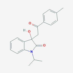 molecular formula C20H21NO3 B214612 3-Hydroxy-1-isopropyl-3-(2-oxo-2-p-tolyl-ethyl)-1,3-dihydro-indol-2-one 