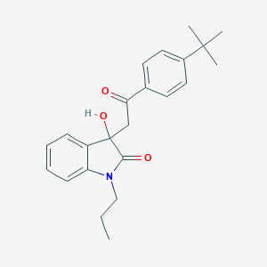 molecular formula C23H27NO3 B214615 3-[2-(4-tert-butylphenyl)-2-oxoethyl]-3-hydroxy-1-propyl-1,3-dihydro-2H-indol-2-one 