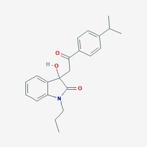molecular formula C22H25NO3 B214616 3-hydroxy-3-[2-(4-isopropylphenyl)-2-oxoethyl]-1-propyl-1,3-dihydro-2H-indol-2-one 